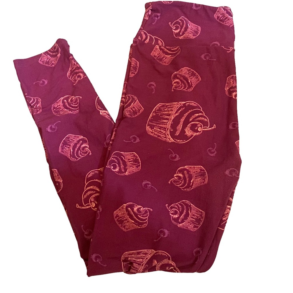 LuLaRoe Pink Cupcake Leggings